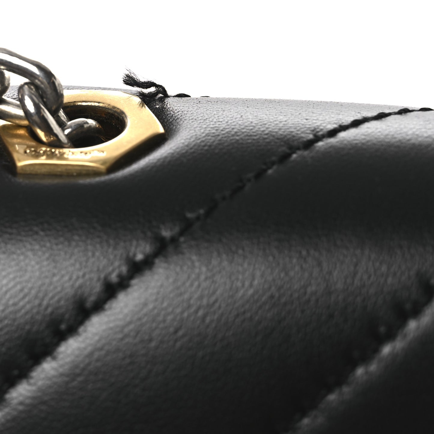 Calfskin Diagonal Quilted Jackhammer 24 Shoulder Bag Black
