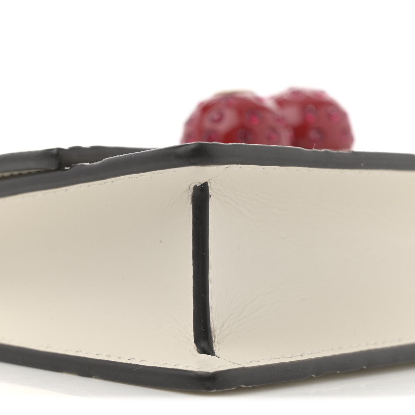 Guccissima Mini Cherry Chain Bag White