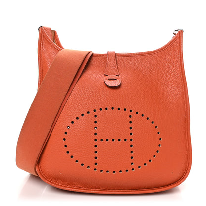 Hermes Taurillon Clemence Evelyne III PM Orange 1 of 11