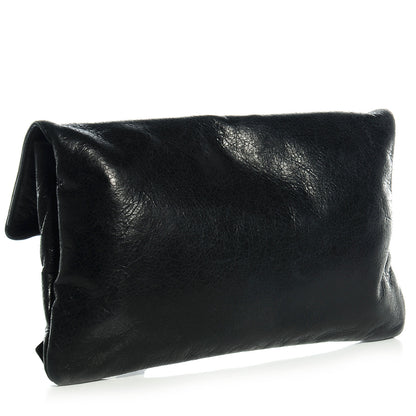Balenciaga Agneau Giant 21 Silver Hardware Envelope Clutch Black 3 of 8