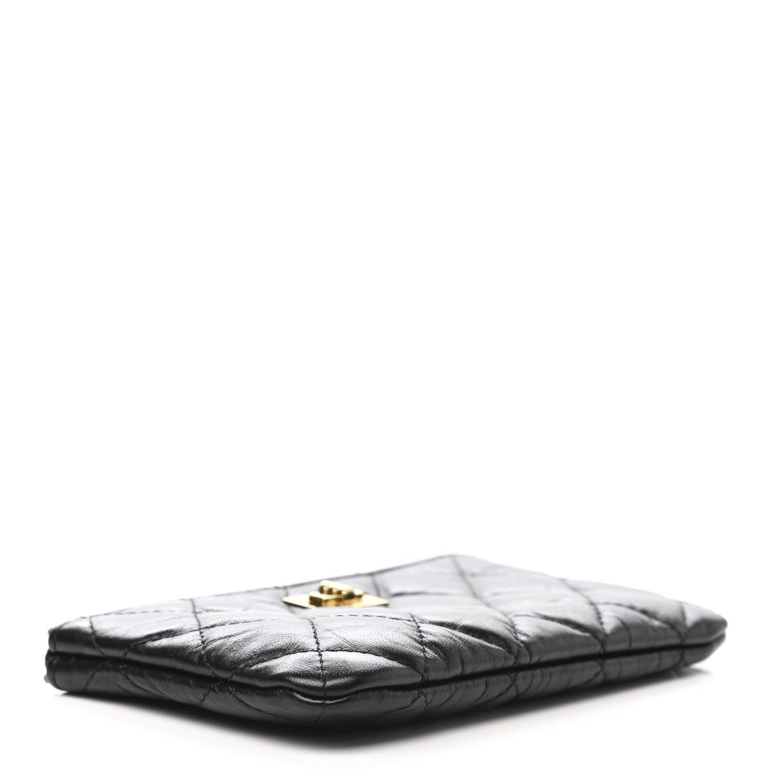 Chanel Aged Calfskin Quilted Small Reissue Cosmetic Case Black 4 of 7