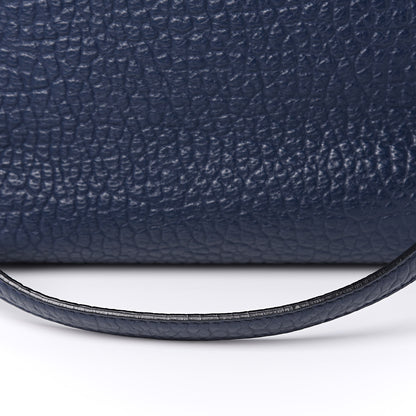 Burberry Signature Grain Large Mildenhall Shoulder Bag Blue Carbon 11 of 15