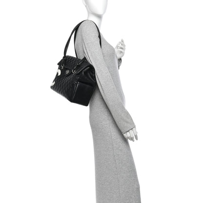 Chanel Calfskin Quilted Large Cambon Flap Black White 2 of 12