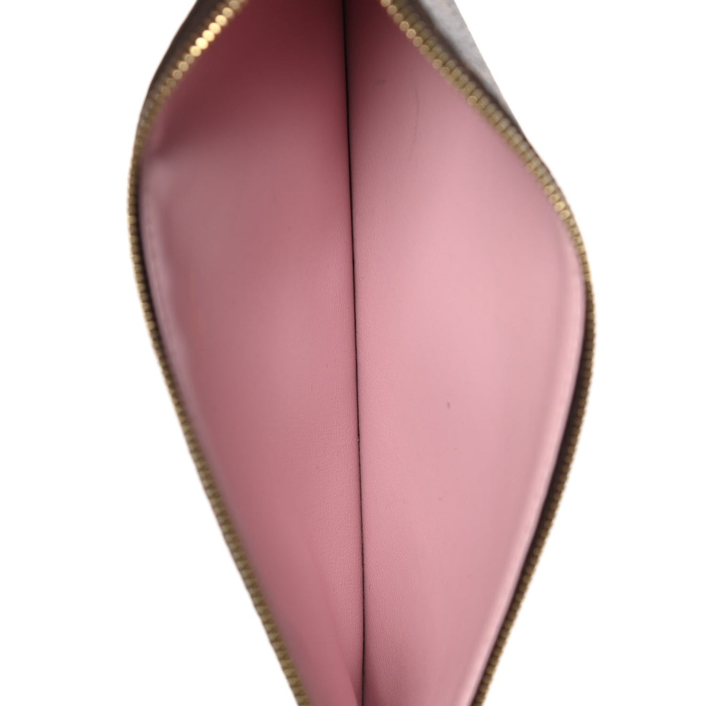 Monogram Felicie Chain Wallet Zippered Insert Rose Ballerine