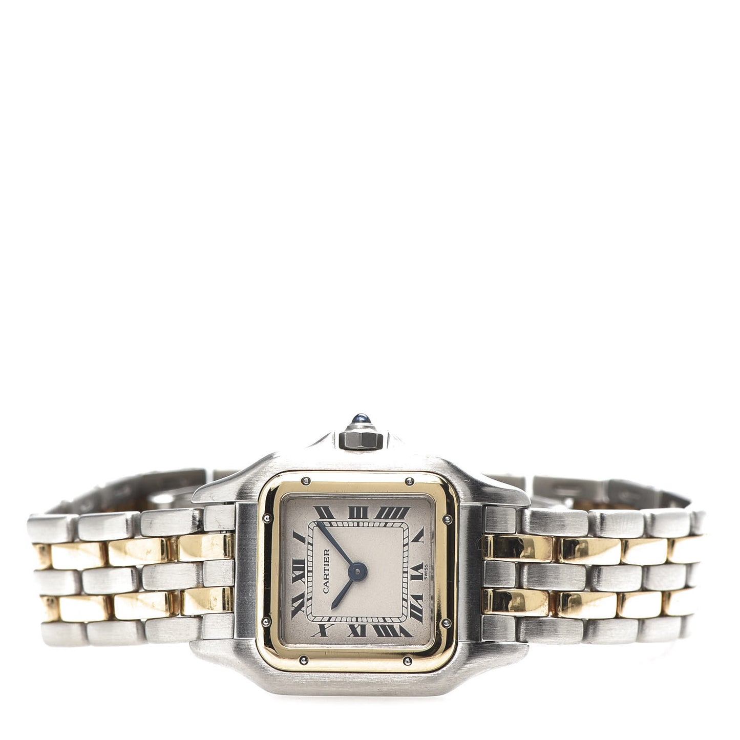 Stainless Steel 18K Yellow Gold 22mm Panthere Quartz Watch