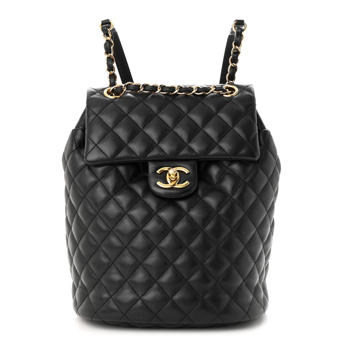 Lambskin Quilted Small Urban Spirit Backpack Black