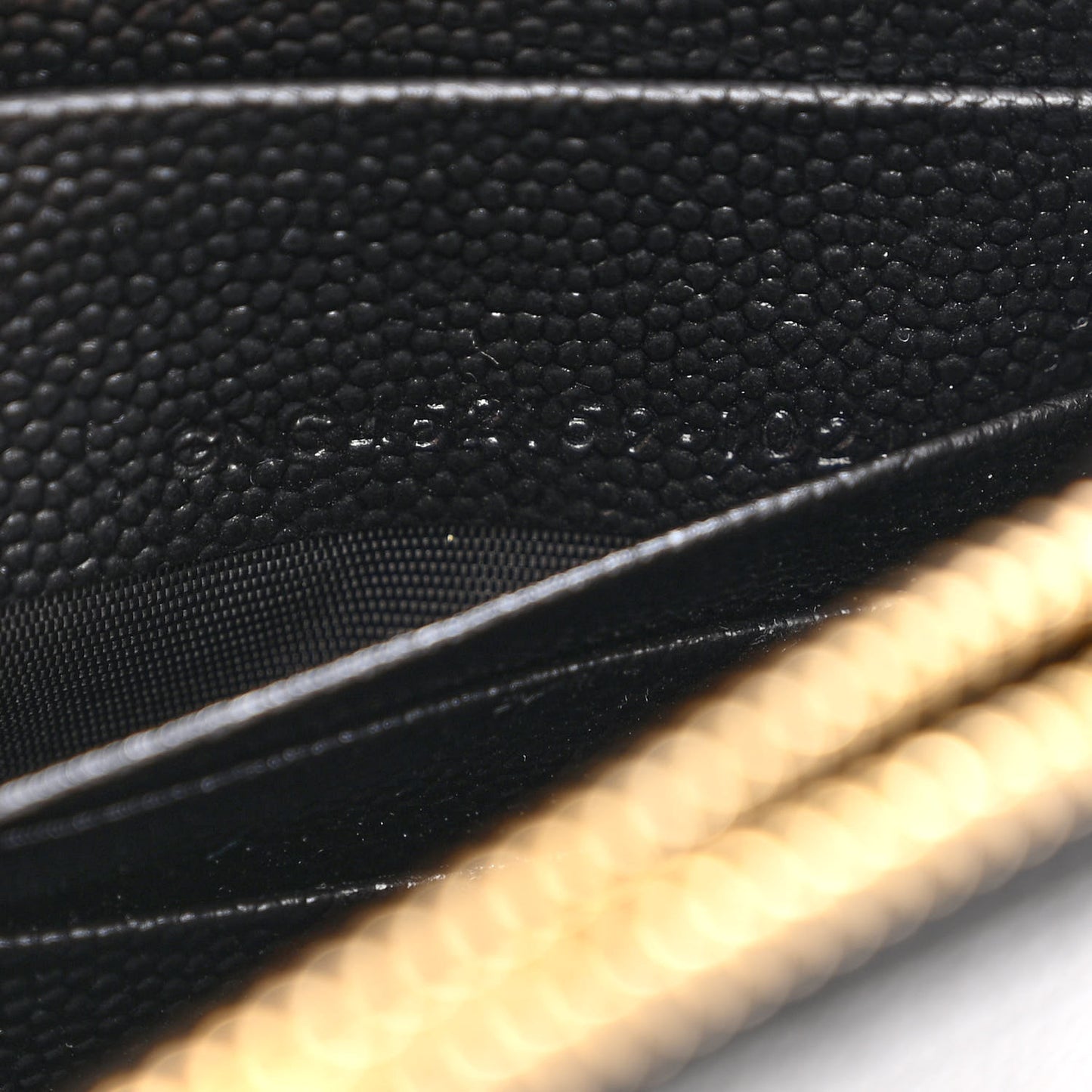 Grain De Poudre Classic Monogram Kate Tassel Chain Wallet Black