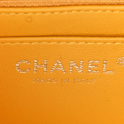 Chanel Lambskin Quilted Extra Mini Flap Bag Yellow 6 of 10