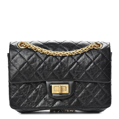 Chanel Aged Calfskin Quilted 2.55 Reissue Mini Flap Black 1 of 11