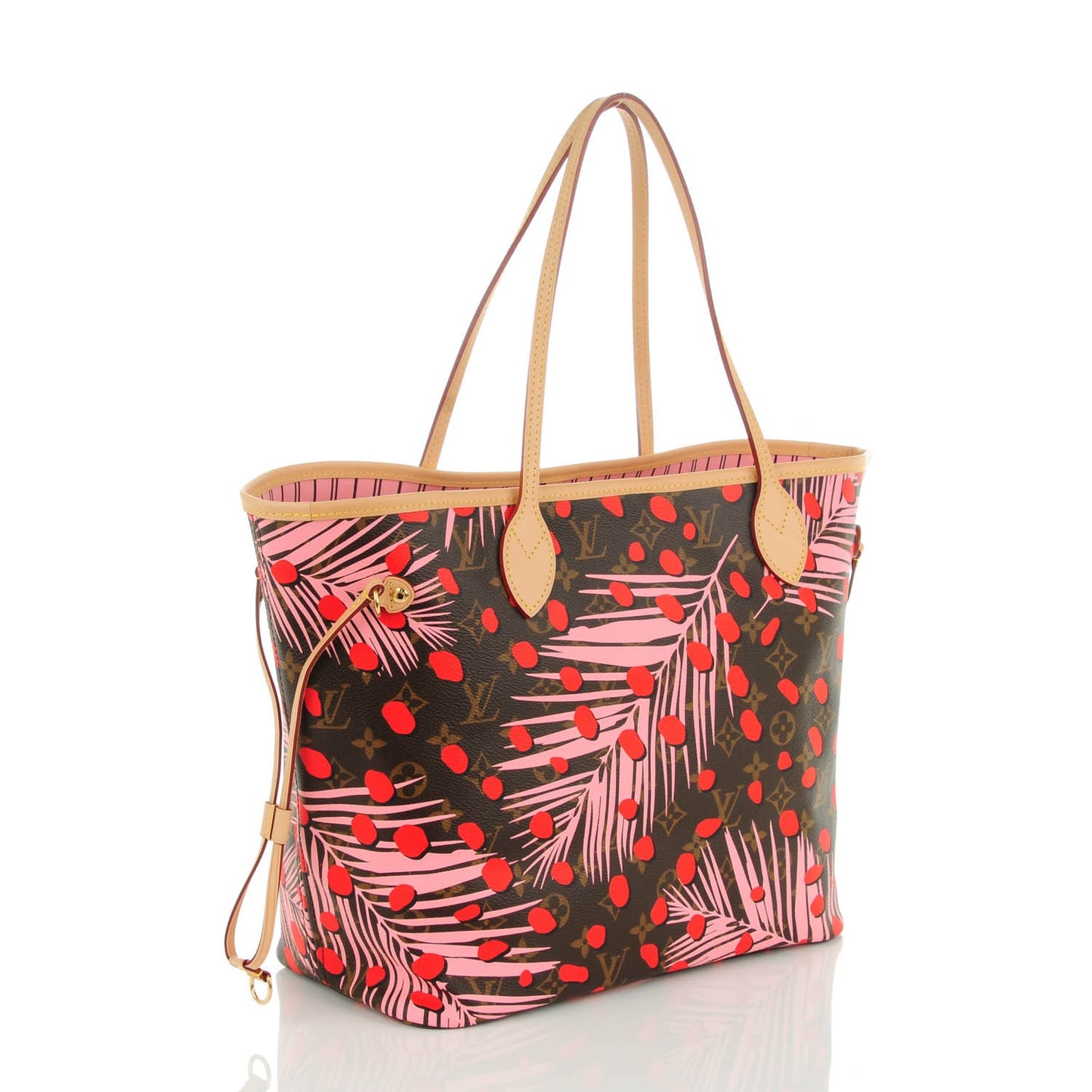 Monogram Jungle Dots Neo Neverfull MM Sugar Pink Poppy