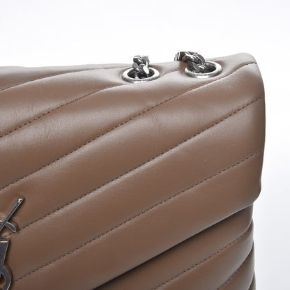Saint Laurent Calfskin Y Quilted Monogram Medium Loulou Chain Satchel Desert Storm 9 of 9