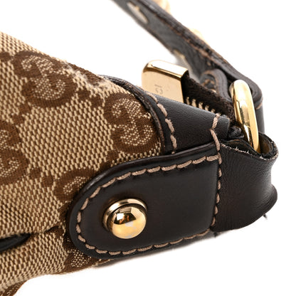 Gucci Monogram Large Biba Studded Hobo Dark Brown 15 of 16