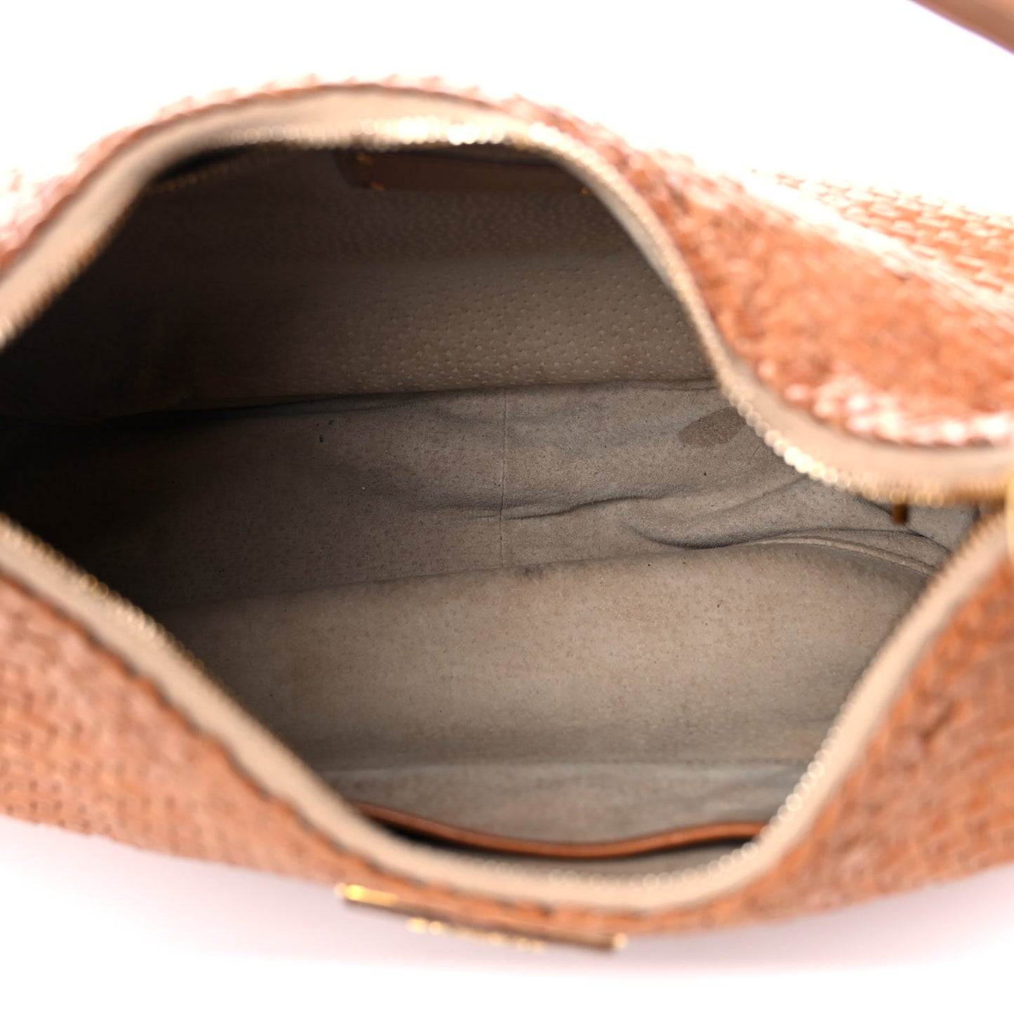 Goatskin Woven Hobo Nudo