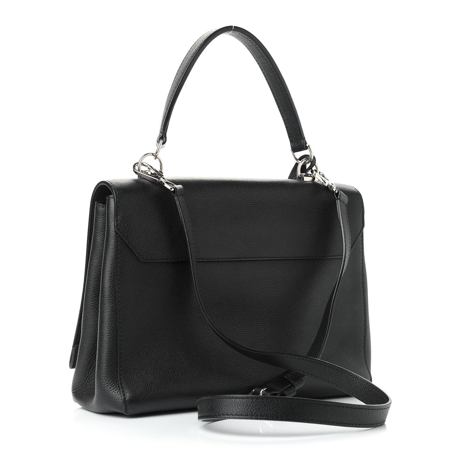 Louis Vuitton Soft Calfskin Lockme II Top Handle Black 3 of 8