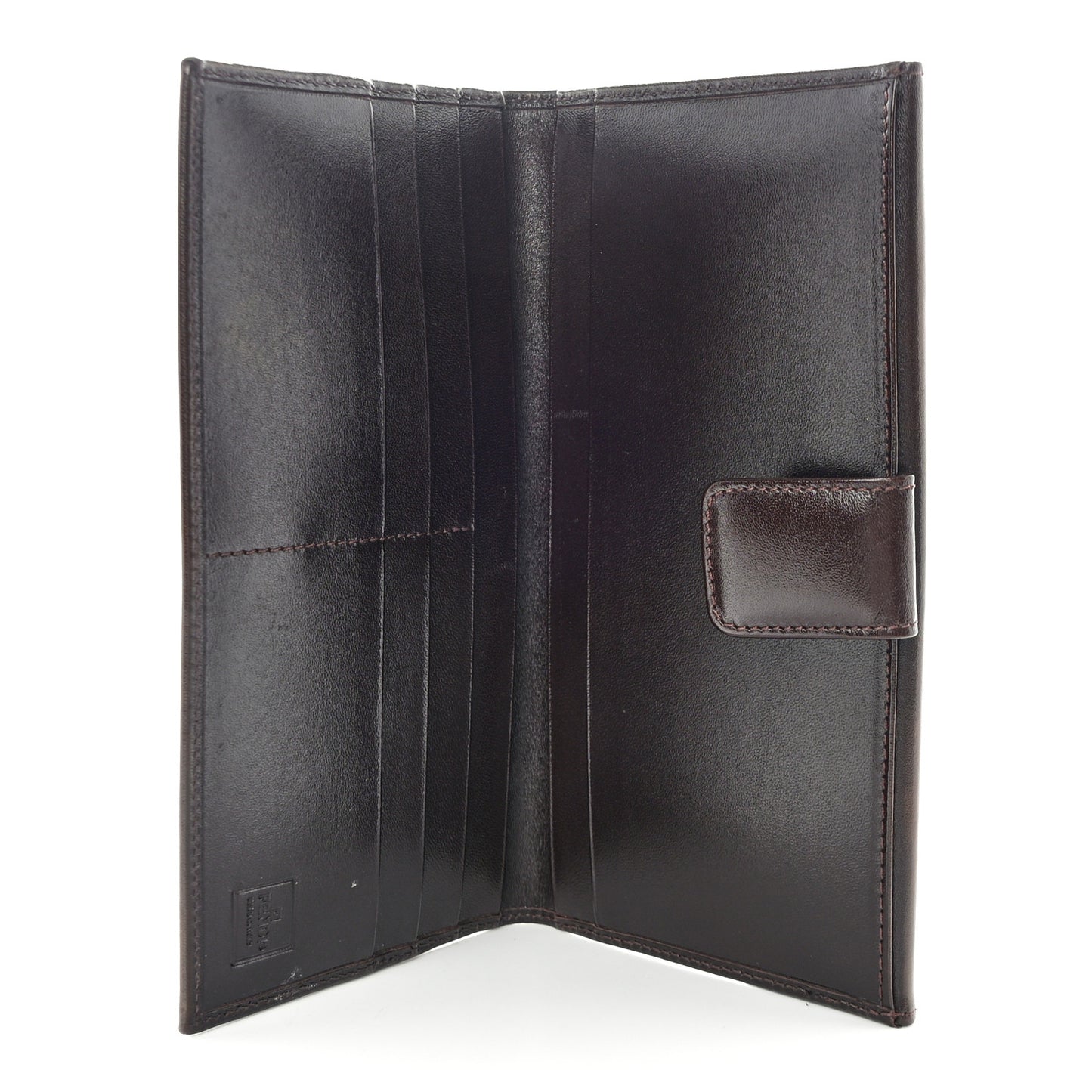 Zucca Calfskin Continental Flap Wallet Tobacco