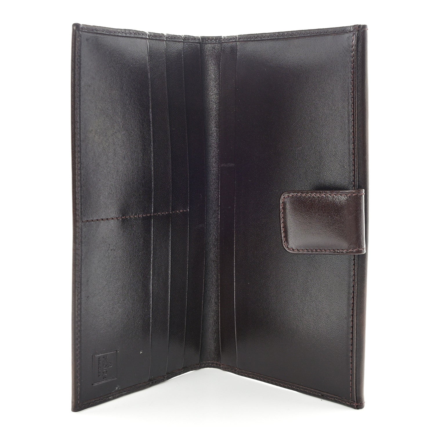 Fendi Zucca Calfskin Continental Flap Wallet Tobacco 5 of 13