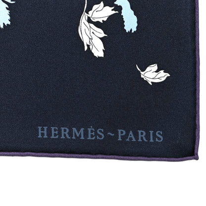 Hermes Silk Robe Legere Scarf 90 Marine Parme Rose 3 of 5