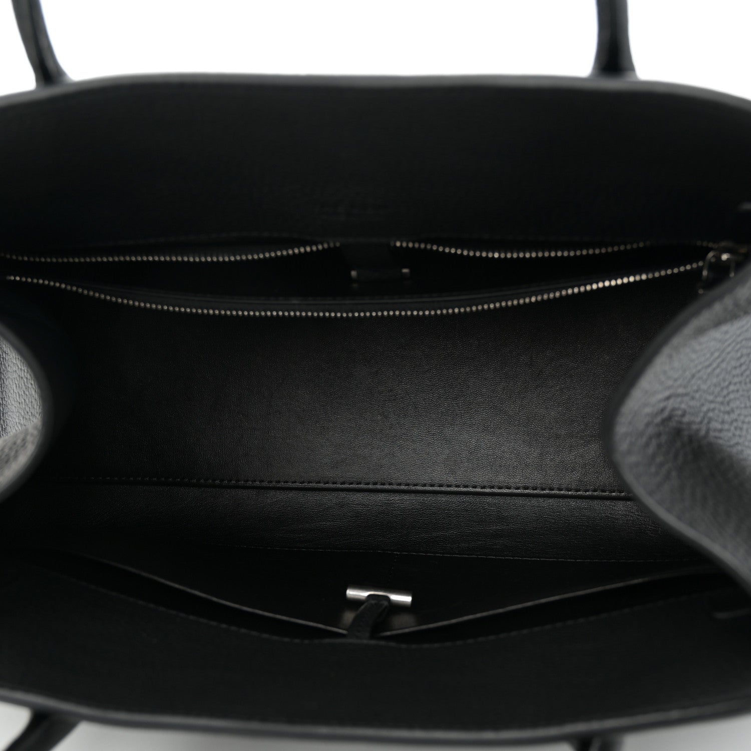 The Row Grained Calfskin Margaux Shoulder 12 Black 5 of 9