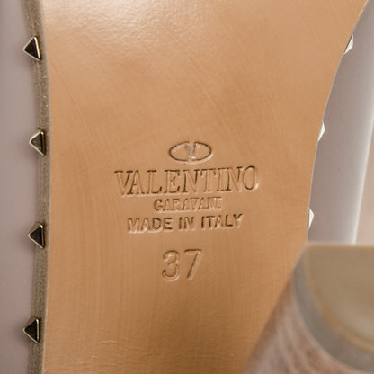 Valentino Garavani Calfskin Soul Rockstud Mary Jane 110mm Pumps 37 Poudre 6 of 6