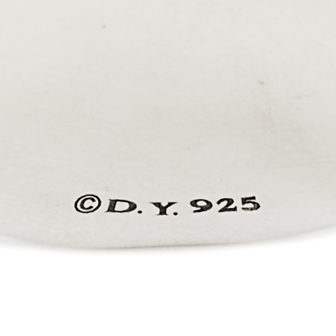 David Yurman Sterling Silver Diamond 14mm Initial G Pinky Ring 46 3.75 4 of 4