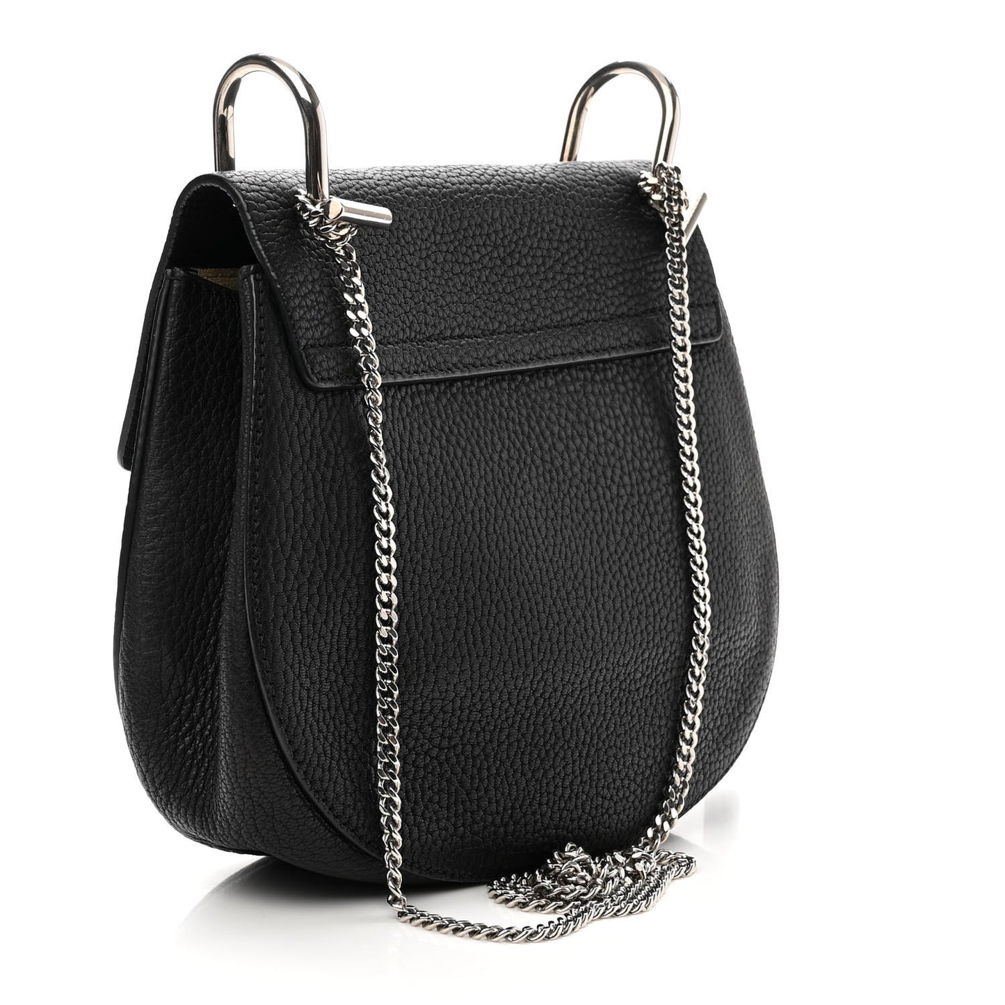 Grained Lambskin Drew Shoulder Bag Black
