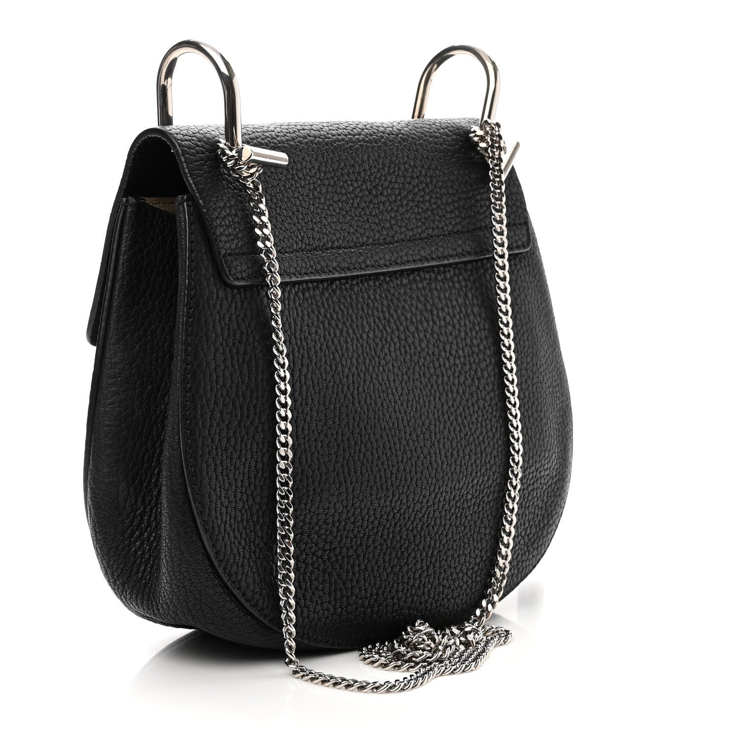 Chloe Grained Lambskin Drew Shoulder Bag Black 3 of 13