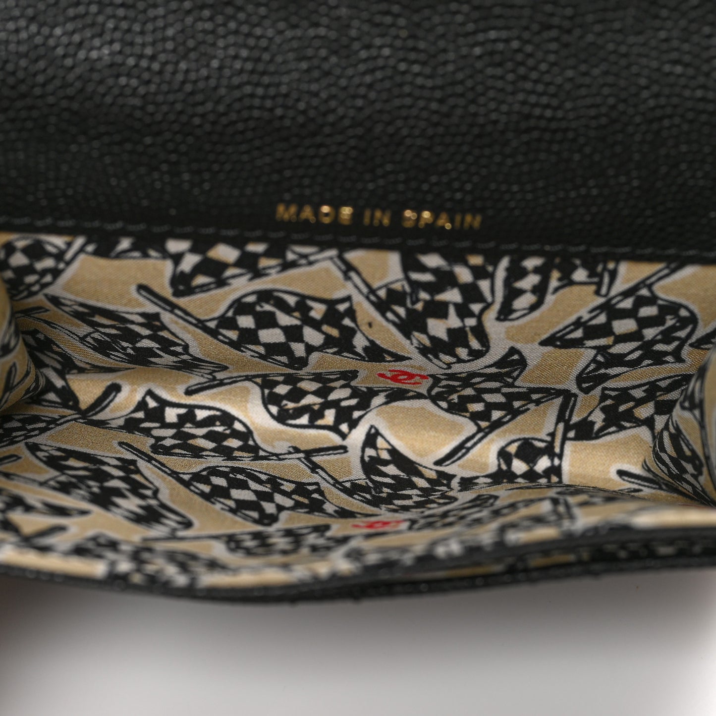 Caviar Quilted CC Flap Card Holder Black