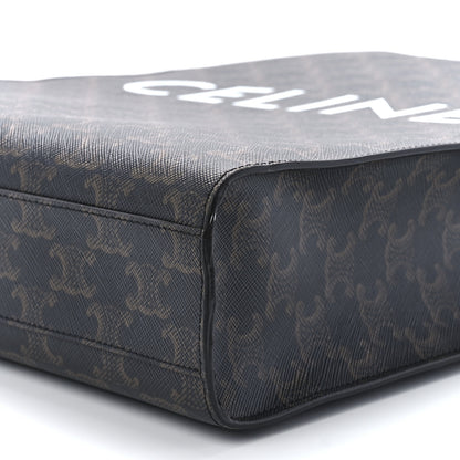 Celine Triomphe Canvas Calfskin Small Vertical Cabas Tan 11 of 11