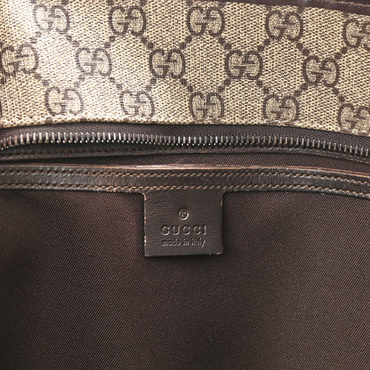 Gucci GG Supreme Monogram Medium Zippered Shopping Tote Dark Brown 6 of 13