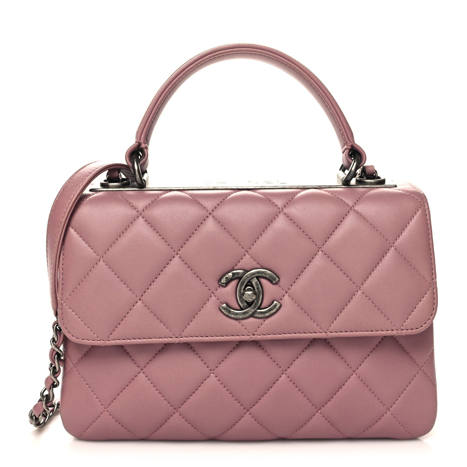 Chanel Lambskin Quilted Small Trendy CC Flap Dual Handle Bag Pink 1 of 11