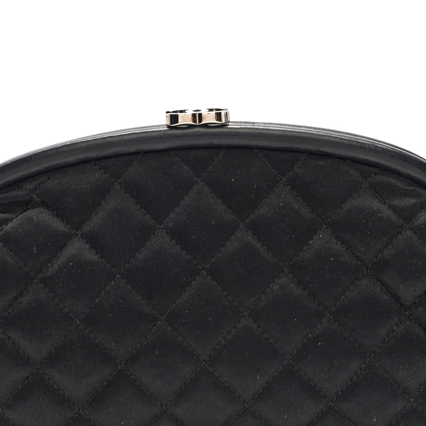 Satin Quilted Timeless Clutch Black