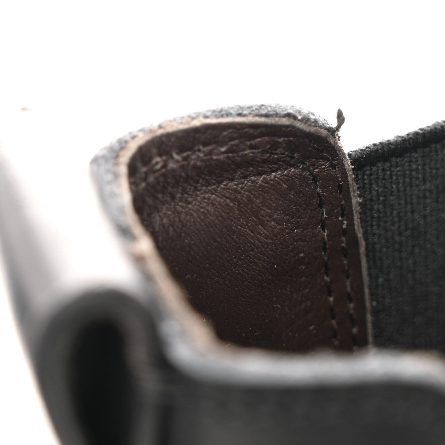 Military Calfskin Lug Chelsea Ankle Boots 41 Black