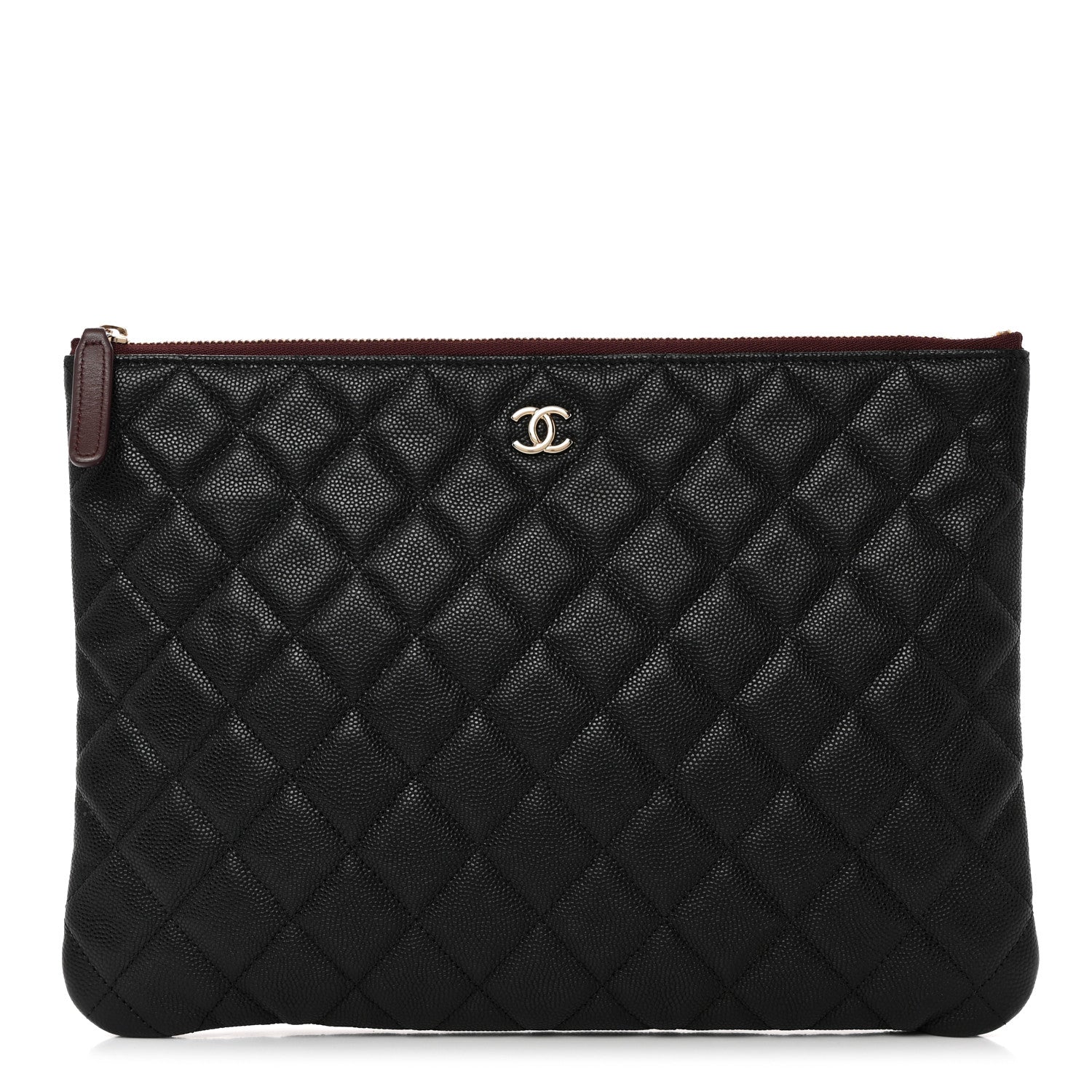 Chanel Caviar Quilted Medium Cosmetic Case Black 1 of 7
