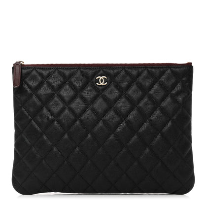 Chanel Caviar Quilted Medium Cosmetic Case Black 1 of 7