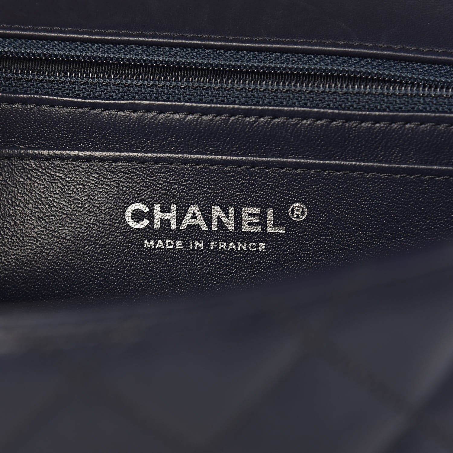 Chanel Lambskin Quilted Elementary Chic Flap Navy 8 of 13