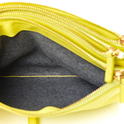 Celine Lambskin Small Trio Crossbody Bag Fluo Yellow 6 of 15