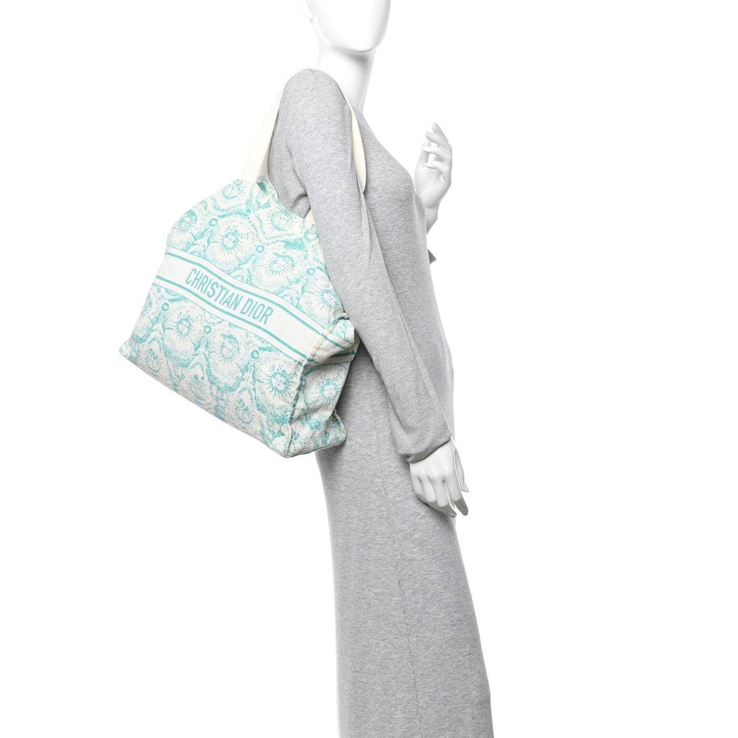 Canvas Dioriviera Toile de Jouy Soleil Tote Aquamarina
