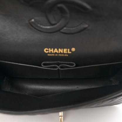 Chanel Lambskin Chevron Quilted Medium Double Flap Black 5 of 10