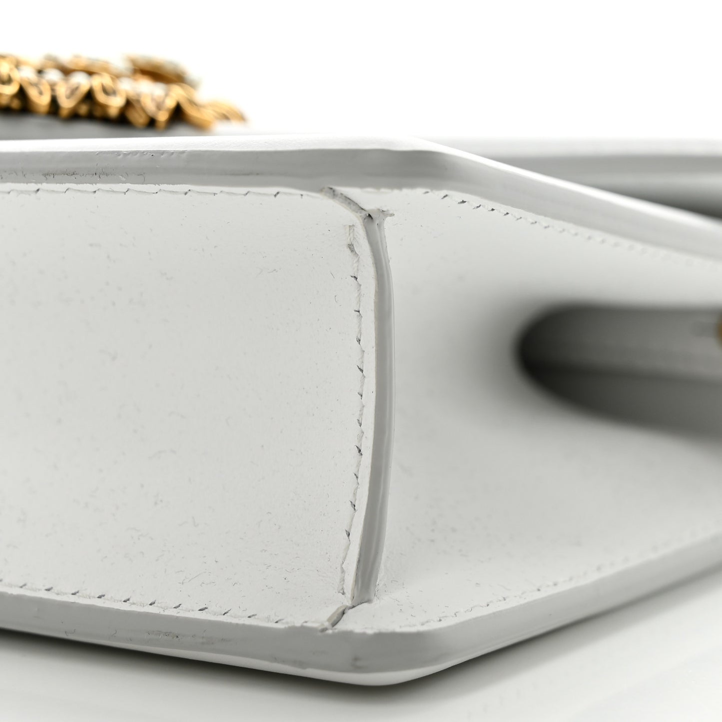 Smooth Calfskin Small Devotion Envelope Top Handle Bag White