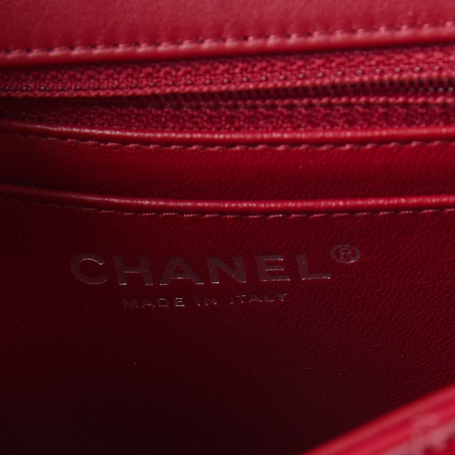 Chanel Patent Calfskin Quilted Mini Rectangular Flap Red 6 of 8