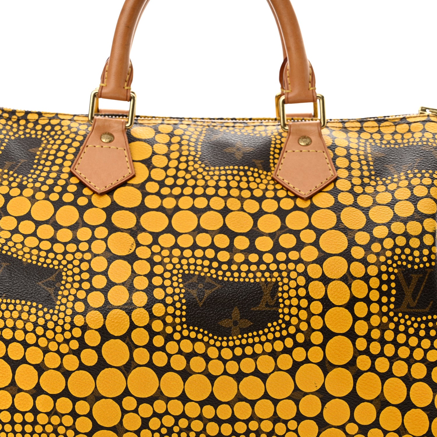 Louis Vuitton Monogram Kusama Town Speedy 30 Yellow 7 of 12