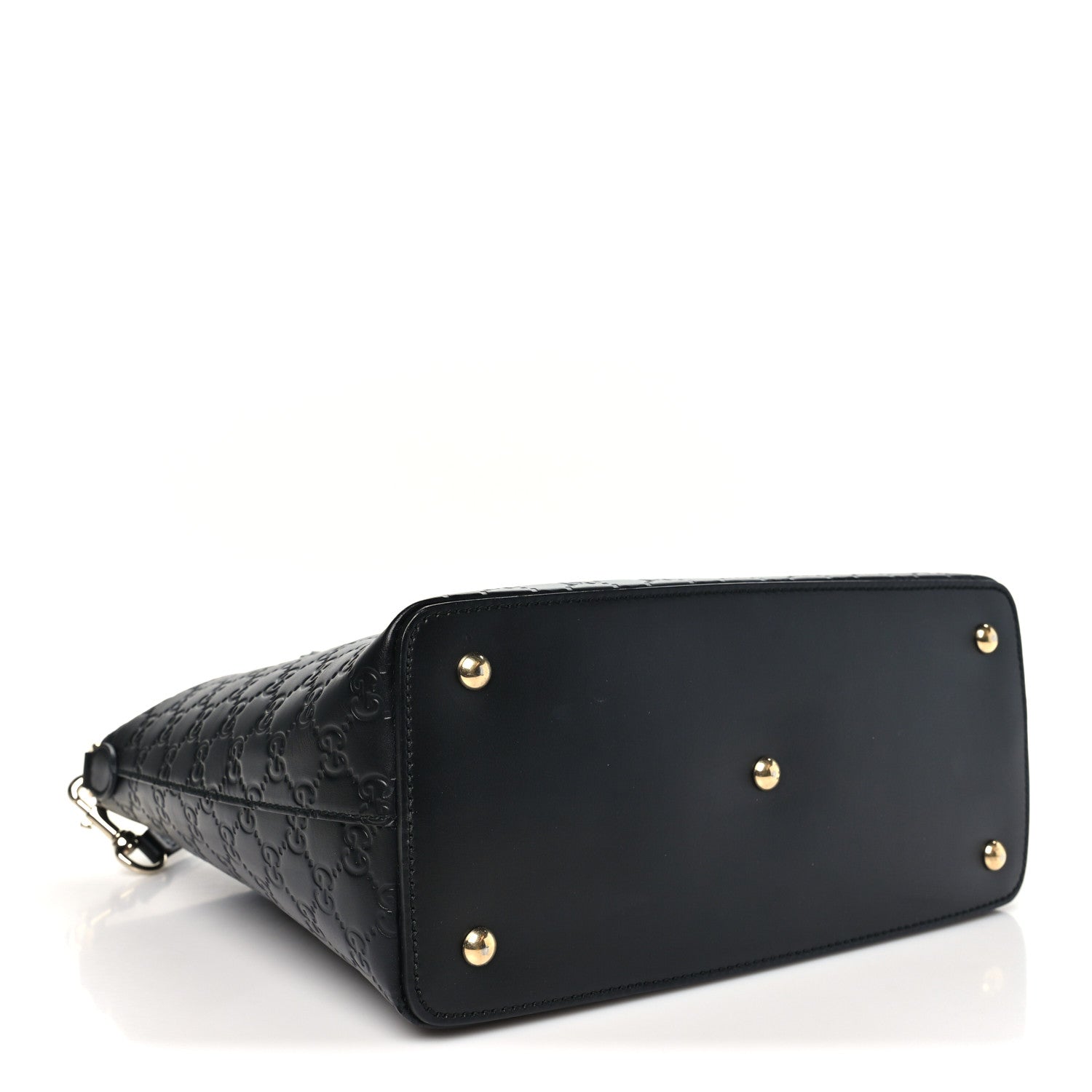 Gucci Guccissima Linea A Foldover Tote Black 4 of 10