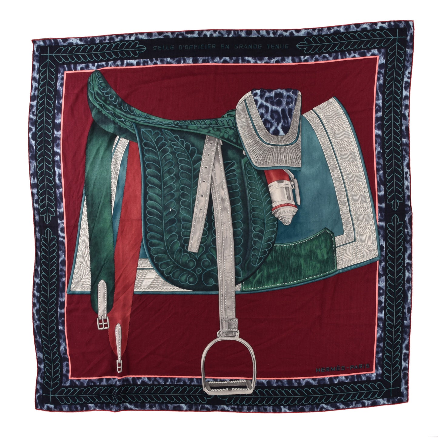 Cashmere Silk Selle d'Officier En Grande Tenue Shawl 140