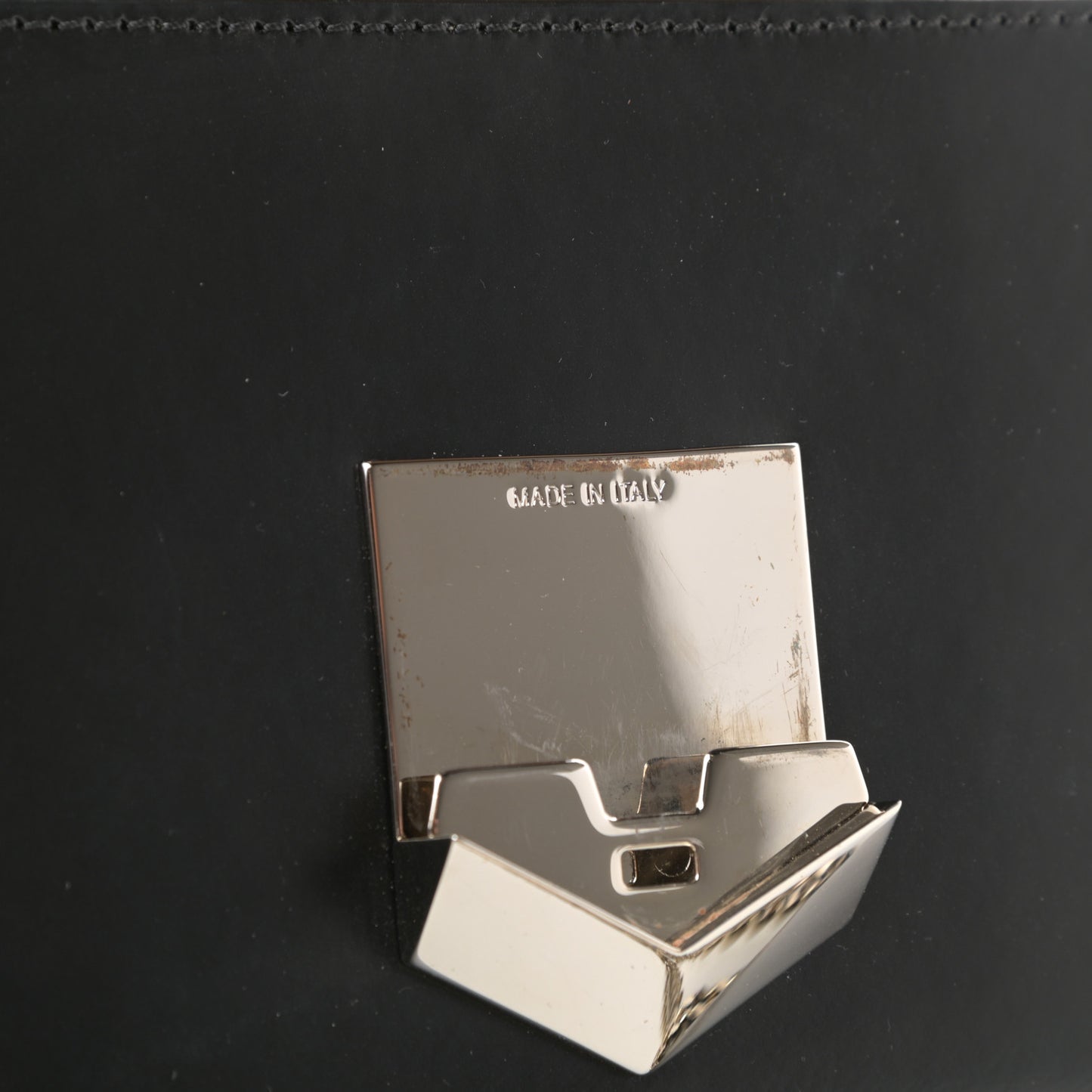 Smooth Calfskin Lockett Petite Shoulder Bag Black