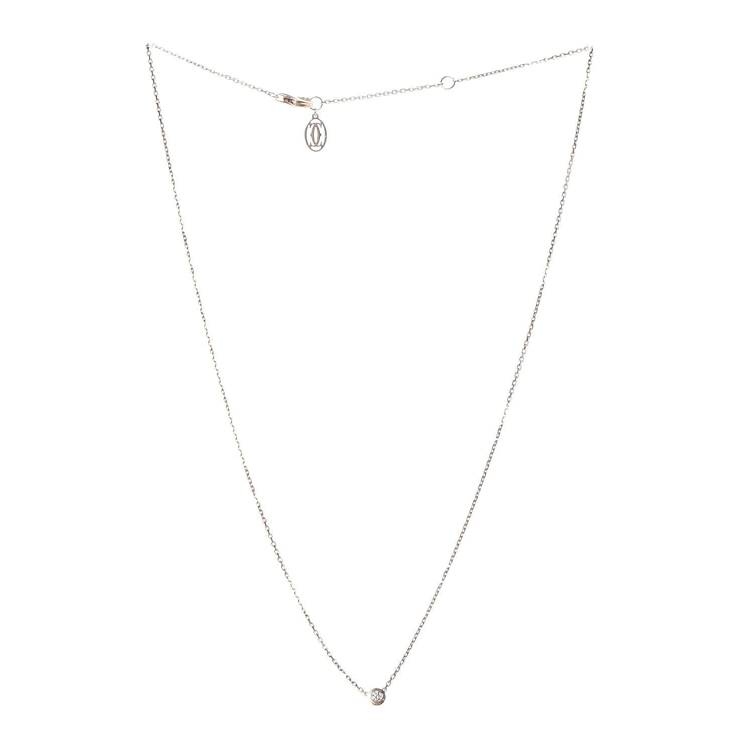 Cartier 18K Yellow Gold Diamond SM D'Amour Pendant Necklace 3 of 5