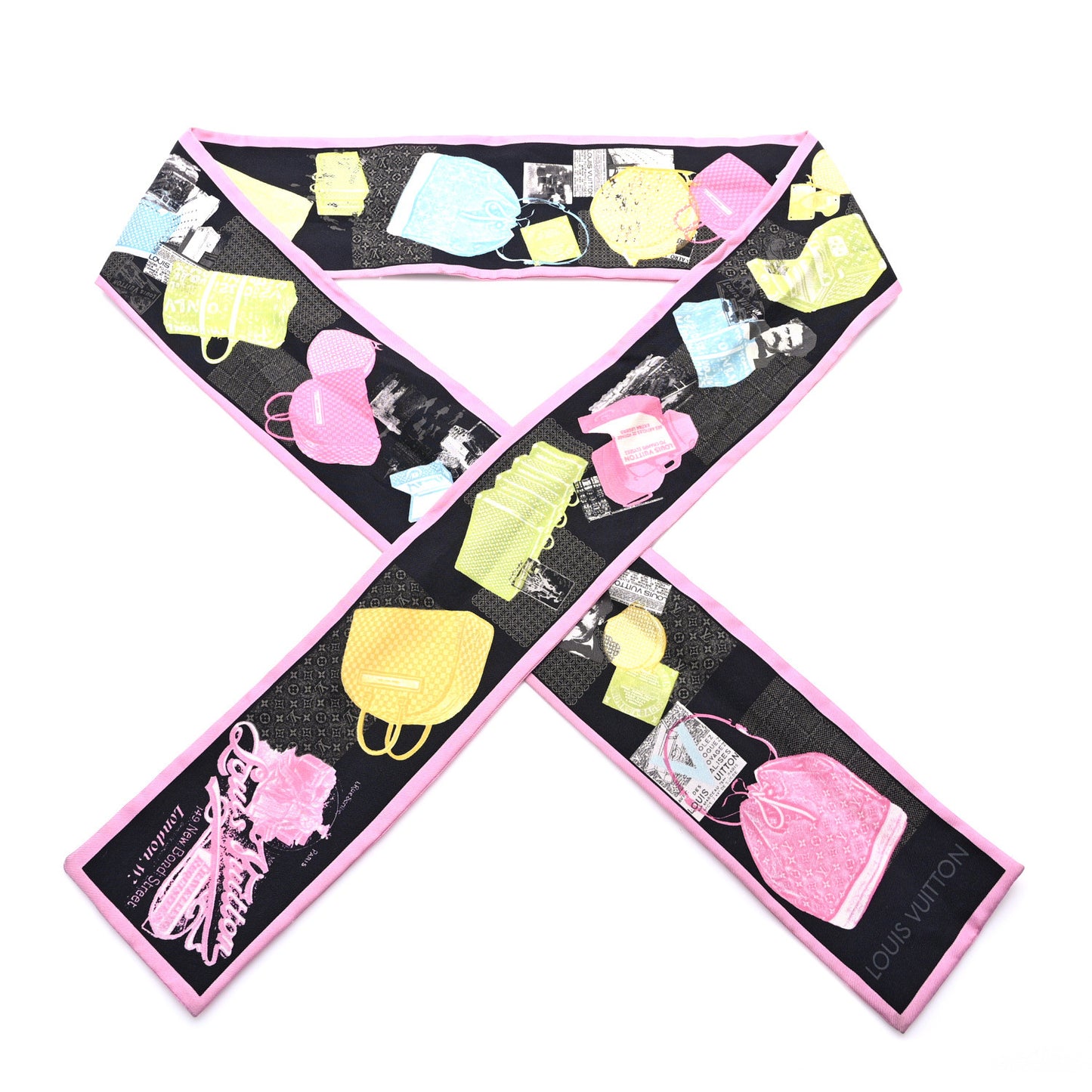Silk Travel Pop Art Bandeau Scarf