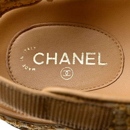 Chanel Braided Fabric Velcro Dad Sandals 39.5 Beige 7 of 9