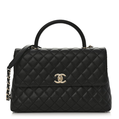 Chanel Caviar Quilted Medium Coco Handle Flap Black 1 of 11