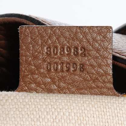 Gucci Pebbled Calfskin Medium Soho Chain Shoulder Bag Maple Brown 7 of 7