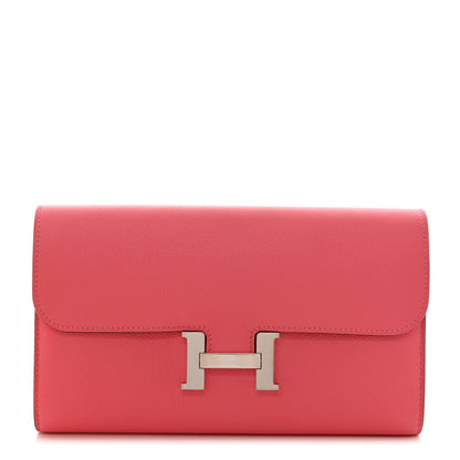 Hermes Evercolor Constance Long Wallet Rose Azalee 1 of 8
